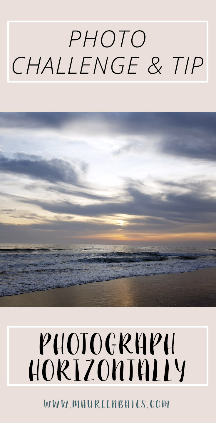 Cloudy sunset over the Pacific Ocean.